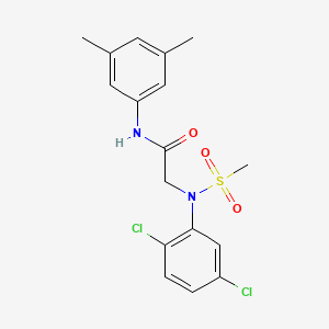 molecular formula C17H18Cl2N2O3S B3635910 N~2~-(2,5-dichlorophenyl)-N-(3,5-dimethylphenyl)-N~2~-(methylsulfonyl)glycinamide 