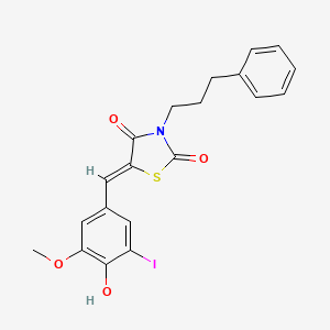 5-(4-hydroxy-3-iodo-5-methoxybenzylidene)-3-(3-phenylpropyl)-1,3-thiazolidine-2,4-dione