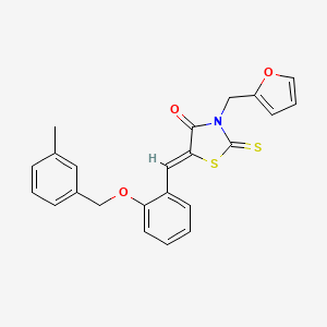 3-(2-furylmethyl)-5-{2-[(3-methylbenzyl)oxy]benzylidene}-2-thioxo-1,3-thiazolidin-4-one