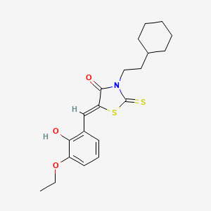 3-(2-cyclohexylethyl)-5-(3-ethoxy-2-hydroxybenzylidene)-2-thioxo-1,3-thiazolidin-4-one