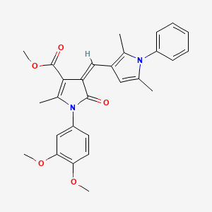 methyl (4Z)-1-(3,4-dimethoxyphenyl)-4-[(2,5-dimethyl-1-phenyl-1H-pyrrol-3-yl)methylidene]-2-methyl-5-oxo-4,5-dihydro-1H-pyrrole-3-carboxylate