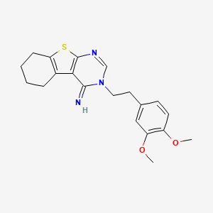 molecular formula C20H23N3O2S B3635961 3-(3,4-DIMETHOXYPHENETHYL)-5,6,7,8-TETRAHYDRO[1]BENZOTHIENO[2,3-D]PYRIMIDIN-4(3H)-IMINE 