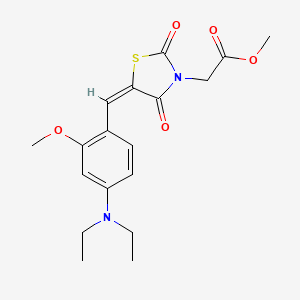 methyl 2-[(5E)-5-[[4-(diethylamino)-2-methoxyphenyl]methylidene]-2,4-dioxo-1,3-thiazolidin-3-yl]acetate