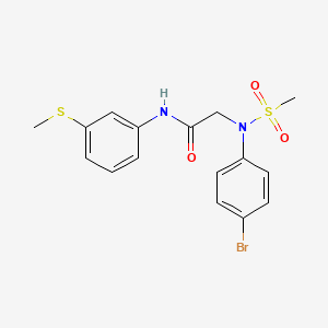 N~2~-(4-bromophenyl)-N-[3-(methylsulfanyl)phenyl]-N~2~-(methylsulfonyl)glycinamide