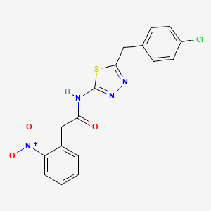 N-[5-(4-chlorobenzyl)-1,3,4-thiadiazol-2-yl]-2-(2-nitrophenyl)acetamide