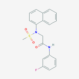 N~1~-(3-fluorophenyl)-N~2~-(methylsulfonyl)-N~2~-1-naphthylglycinamide