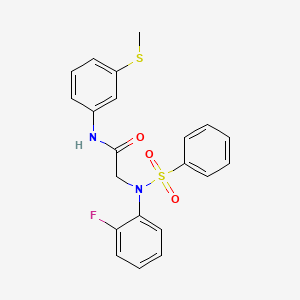 N~2~-(2-fluorophenyl)-N~1~-[3-(methylthio)phenyl]-N~2~-(phenylsulfonyl)glycinamide