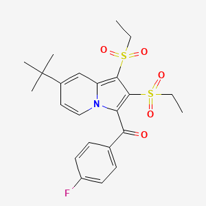 [7-tert-butyl-1,2-bis(ethylsulfonyl)-3-indolizinyl](4-fluorophenyl)methanone