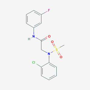 2-(2-chloro-N-methylsulfonylanilino)-N-(3-fluorophenyl)acetamide