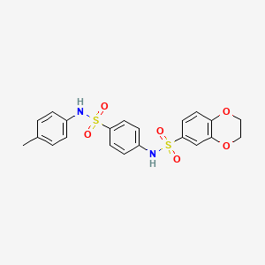 N-{4-[(4-methylphenyl)sulfamoyl]phenyl}-2,3-dihydro-1,4-benzodioxine-6-sulfonamide