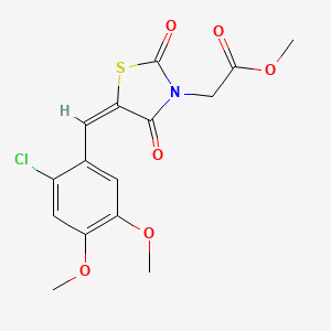 methyl [5-(2-chloro-4,5-dimethoxybenzylidene)-2,4-dioxo-1,3-thiazolidin-3-yl]acetate