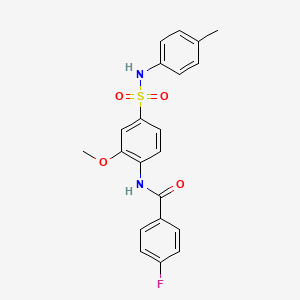 4-fluoro-N-(2-methoxy-4-{[(4-methylphenyl)amino]sulfonyl}phenyl)benzamide