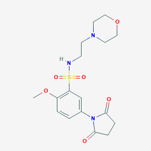 B363610 5-(2,5-dioxo-1-pyrrolidinyl)-2-methoxy-N-[2-(4-morpholinyl)ethyl]benzenesulfonamide CAS No. 919624-86-5