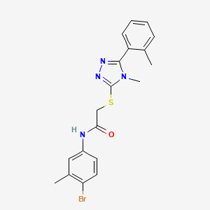 N-(4-bromo-3-methylphenyl)-2-{[4-methyl-5-(2-methylphenyl)-4H-1,2,4-triazol-3-yl]sulfanyl}acetamide