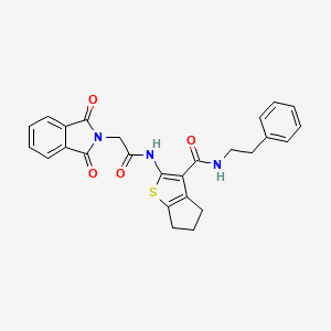 2-{[(1,3-dioxo-1,3-dihydro-2H-isoindol-2-yl)acetyl]amino}-N-(2-phenylethyl)-5,6-dihydro-4H-cyclopenta[b]thiophene-3-carboxamide