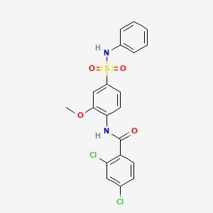 2,4-dichloro-N-[2-methoxy-4-(phenylsulfamoyl)phenyl]benzamide