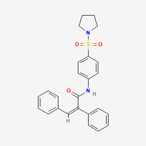 (Z)-2,3-DIPHENYL-N-[4-(1-PYRROLIDINYLSULFONYL)PHENYL]-2-PROPENAMIDE