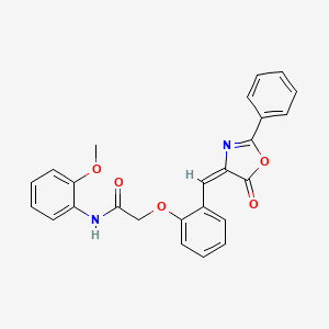 N-(2-methoxyphenyl)-2-{2-[(5-oxo-2-phenyl-1,3-oxazol-4(5H)-ylidene)methyl]phenoxy}acetamide