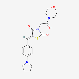 (5Z)-3-[2-(morpholin-4-yl)-2-oxoethyl]-5-[4-(pyrrolidin-1-yl)benzylidene]-1,3-thiazolidine-2,4-dione