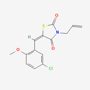 (5E)-5-(5-chloro-2-methoxybenzylidene)-3-(prop-2-en-1-yl)-1,3-thiazolidine-2,4-dione