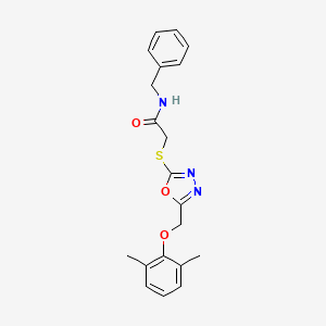 N-benzyl-2-({5-[(2,6-dimethylphenoxy)methyl]-1,3,4-oxadiazol-2-yl}thio)acetamide