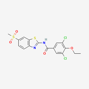 3,5-dichloro-4-ethoxy-N-(6-methanesulfonyl-1,3-benzothiazol-2-yl)benzamide