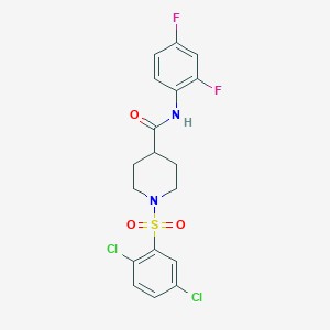 1-[(2,5-dichlorophenyl)sulfonyl]-N-(2,4-difluorophenyl)-4-piperidinecarboxamide