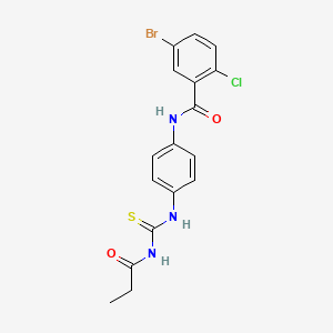 5-bromo-2-chloro-N-(4-{[(propionylamino)carbonothioyl]amino}phenyl)benzamide