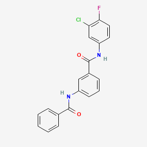 3-benzamido-N-(3-chloro-4-fluorophenyl)benzamide