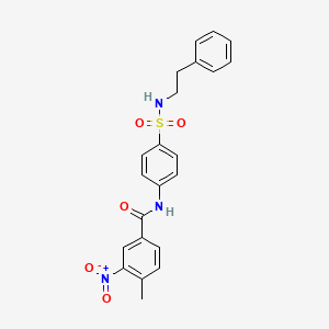 4-METHYL-3-NITRO-N-{4-[(PHENETHYLAMINO)SULFONYL]PHENYL}BENZAMIDE