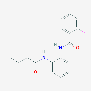 molecular formula C17H17IN2O2 B3636319 N-[2-(butyrylamino)phenyl]-2-iodobenzamide 