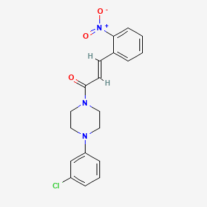 (E)-1-[4-(3-CHLOROPHENYL)PIPERAZINO]-3-(2-NITROPHENYL)-2-PROPEN-1-ONE