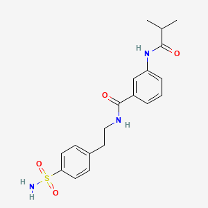 3-(2-METHYLPROPANAMIDO)-N-[2-(4-SULFAMOYLPHENYL)ETHYL]BENZAMIDE