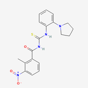 2-methyl-3-nitro-N-{[2-(pyrrolidin-1-yl)phenyl]carbamothioyl}benzamide