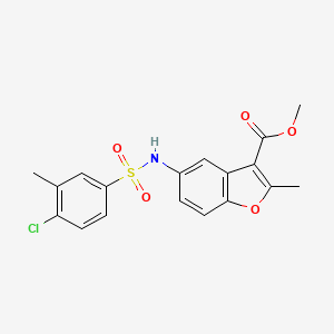 Methyl 5-(4-chloro-3-methylbenzenesulfonamido)-2-methyl-1-benzofuran-3-carboxylate