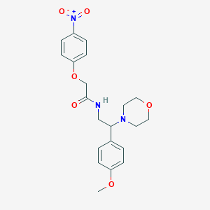molecular formula C21H25N3O6 B363636 N-[2-(4-methoxyphenyl)-2-(morpholin-4-yl)ethyl]-2-(4-nitrophenoxy)acetamide CAS No. 898490-15-8