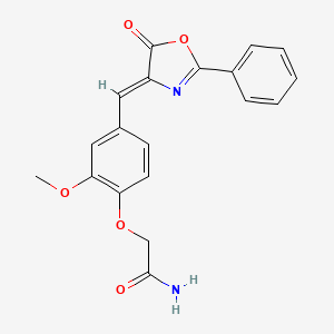 2-{2-methoxy-4-[(5-oxo-2-phenyl-1,3-oxazol-4(5H)-ylidene)methyl]phenoxy}acetamide