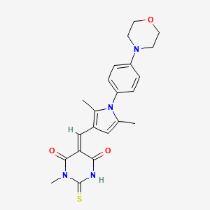 5-({2,5-dimethyl-1-[4-(4-morpholinyl)phenyl]-1H-pyrrol-3-yl}methylene)-1-methyl-2-thioxodihydro-4,6(1H,5H)-pyrimidinedione