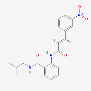 molecular formula C20H21N3O4 B3636374 N-isobutyl-2-{[3-(3-nitrophenyl)acryloyl]amino}benzamide 