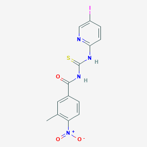 N-[(5-iodopyridin-2-yl)carbamothioyl]-3-methyl-4-nitrobenzamide