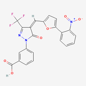 3-[(4Z)-4-{[5-(2-Nitrophenyl)furan-2-YL]methylidene}-5-oxo-3-(trifluoromethyl)-4,5-dihydro-1H-pyrazol-1-YL]benzoic acid