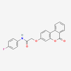 N-(4-fluorophenyl)-2-({6-oxo-6H-benzo[c]chromen-3-yl}oxy)acetamide