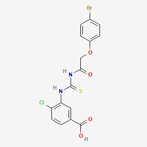 3-[[[[(4-Bromophenoxy)acetyl]amino]thioxomethyl]amino]-4-chloro-benzoic acid