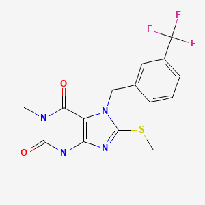 1,3-dimethyl-8-(methylthio)-7-[3-(trifluoromethyl)benzyl]-3,7-dihydro-1H-purine-2,6-dione