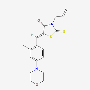 3-allyl-5-[2-methyl-4-(4-morpholinyl)benzylidene]-2-thioxo-1,3-thiazolidin-4-one