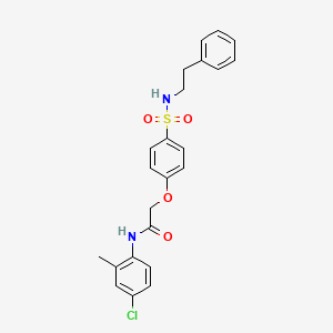 N-(4-chloro-2-methylphenyl)-2-[4-(2-phenylethylsulfamoyl)phenoxy]acetamide