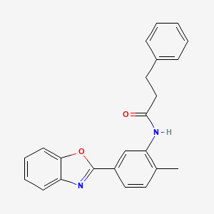 molecular formula C23H20N2O2 B3636467 N-[5-(1,3-benzoxazol-2-yl)-2-methylphenyl]-3-phenylpropanamide 