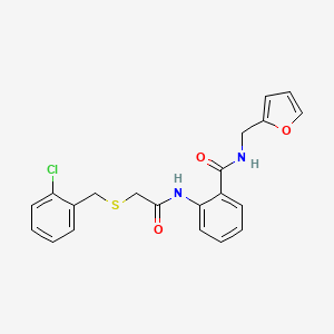 2-({[(2-chlorobenzyl)thio]acetyl}amino)-N-(2-furylmethyl)benzamide