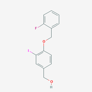 [4-[(2-Fluorophenyl)methoxy]-3-iodophenyl]methanol