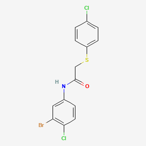 N-(3-bromo-4-chlorophenyl)-2-(4-chlorophenyl)sulfanylacetamide